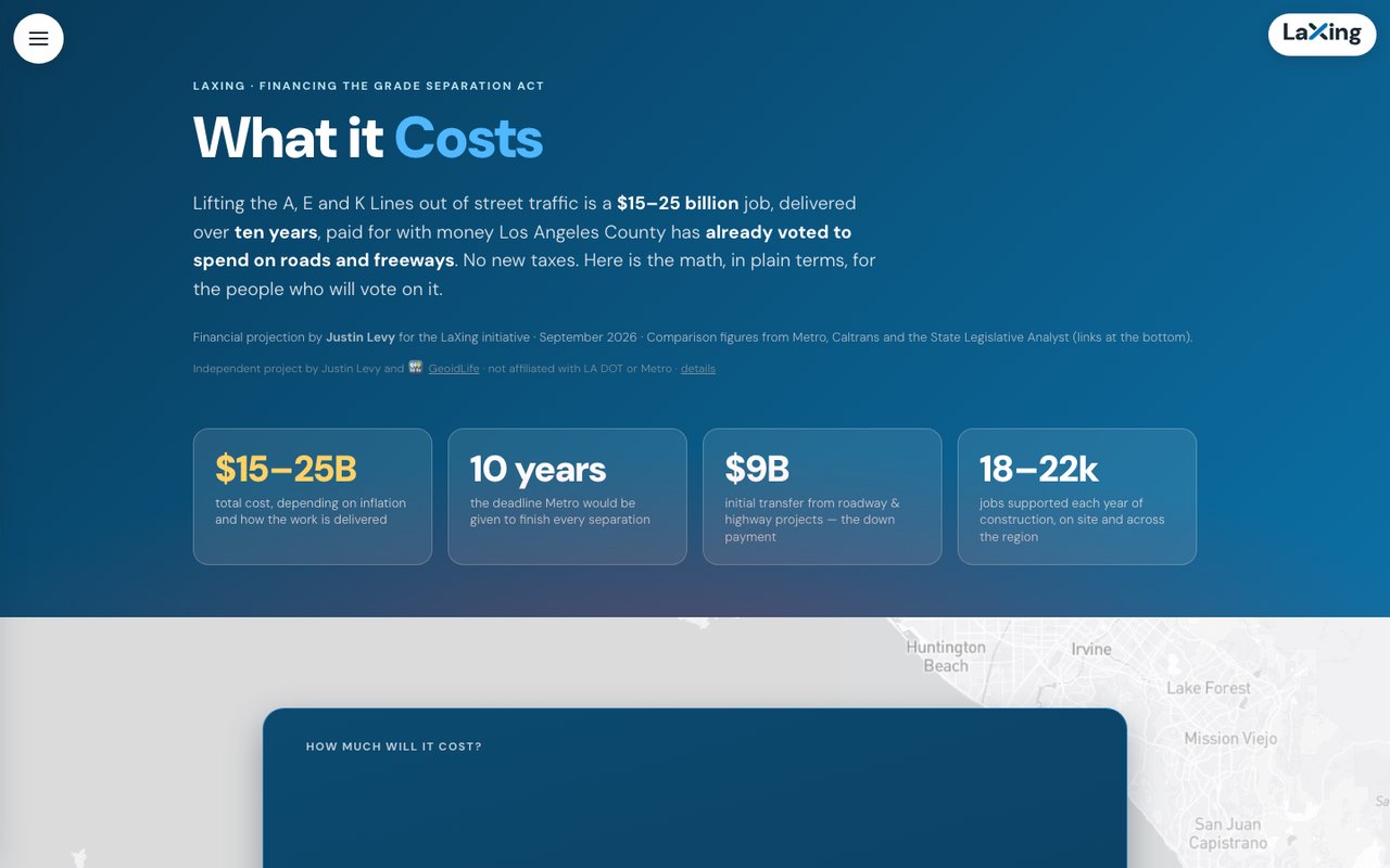 LaXing What it Costs — the financing math for grade separation
